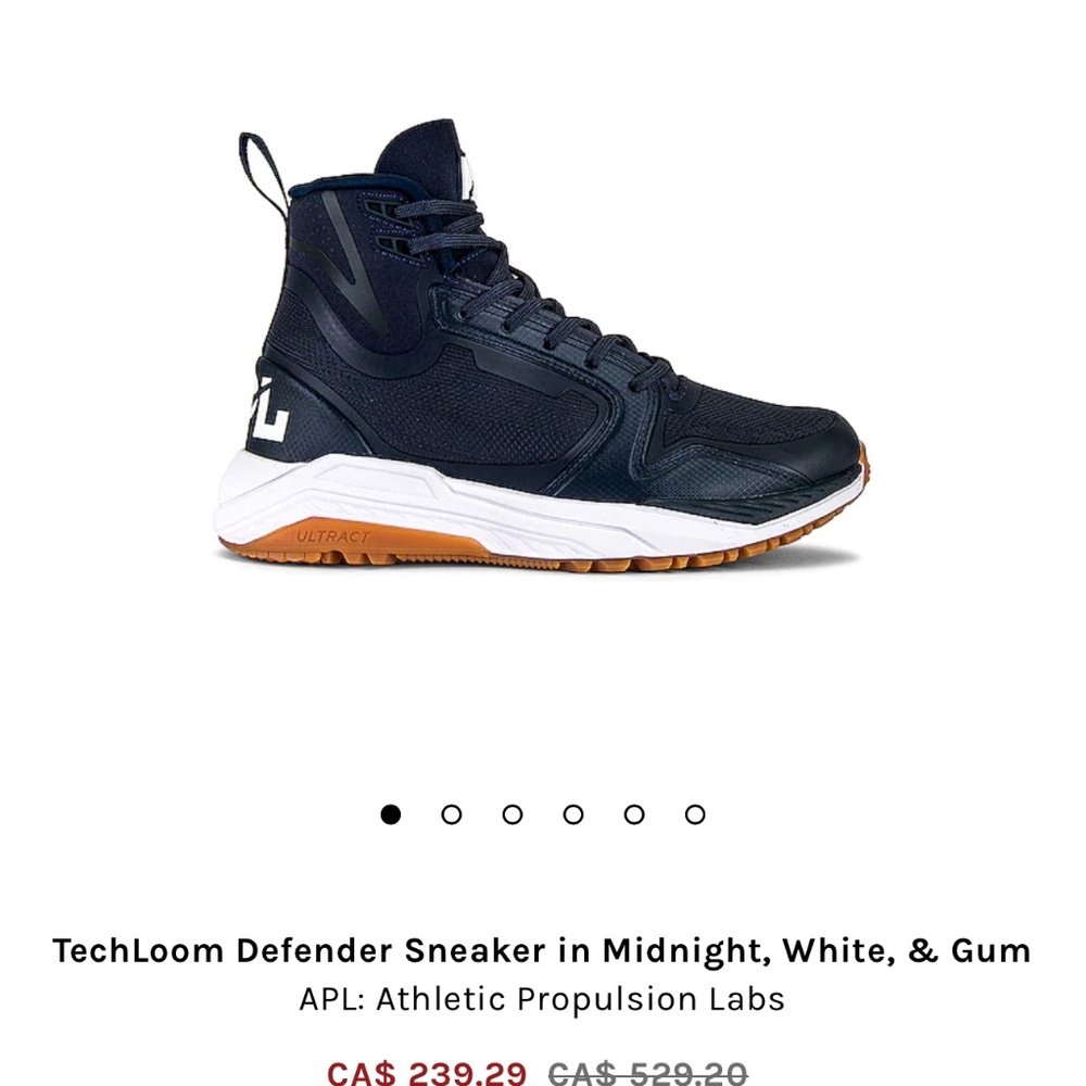 APL techloom defender sneaker in midnight